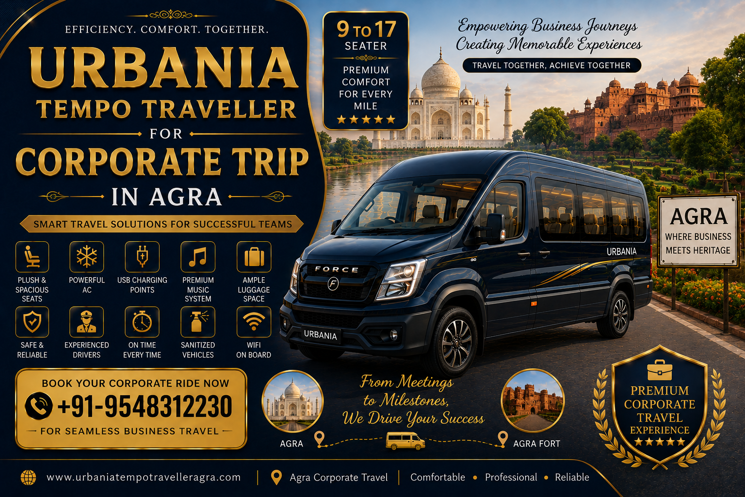 Urbania Tempo Traveller for Wedding Tour in Agra
