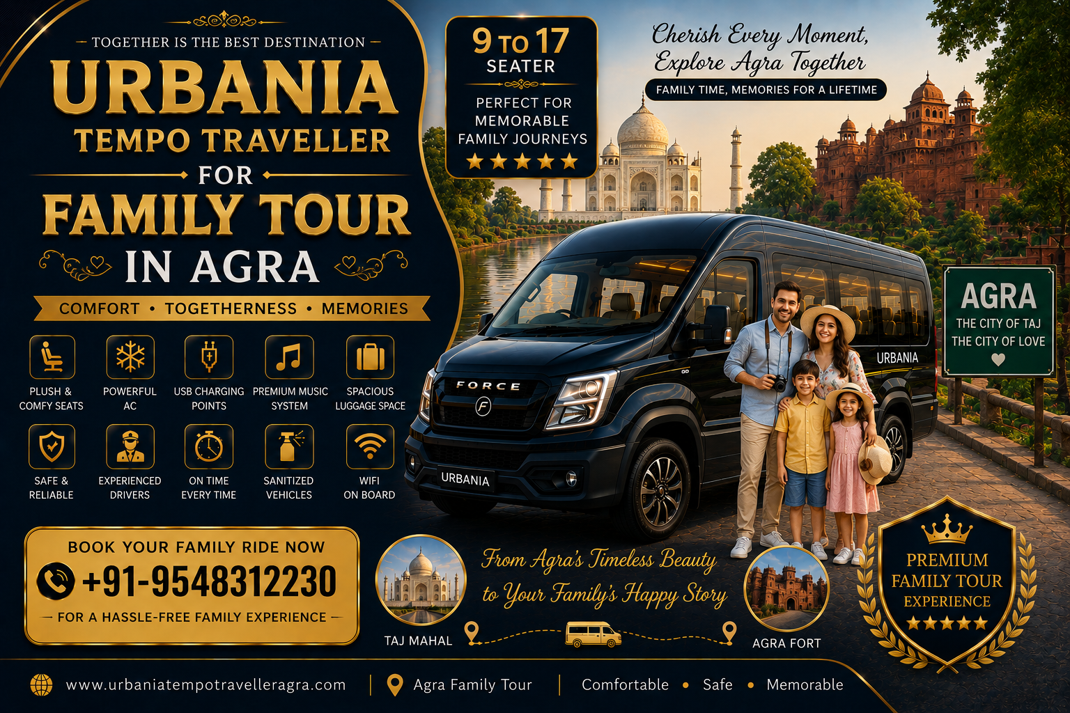 Urbania Tempo Traveller for Family Tour in Agra